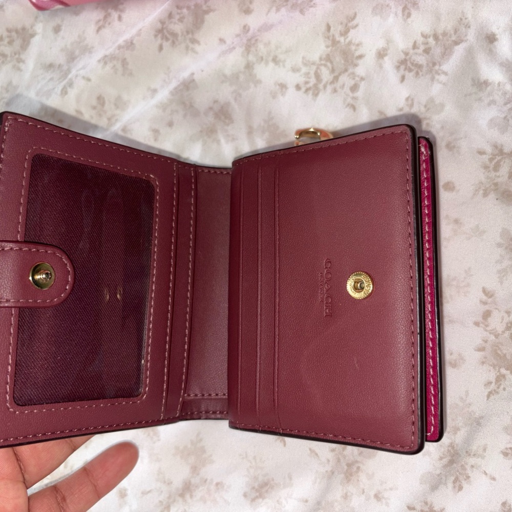 Coach Pink Cherry Pattern Wallet - Picture 2 of 2